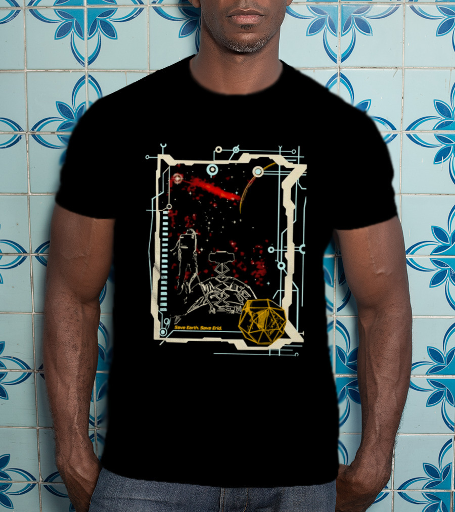 Project Hail Mary Rocky Grace Save Earth Save Erid Retro Sci Fi Circuitry T-Shirt