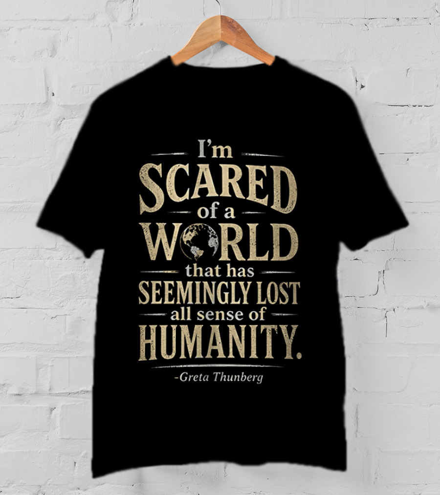I'm Scared Of A World That Has Seemingly Lost All Sense Of Humanity Greta Thunberg T-Shirt