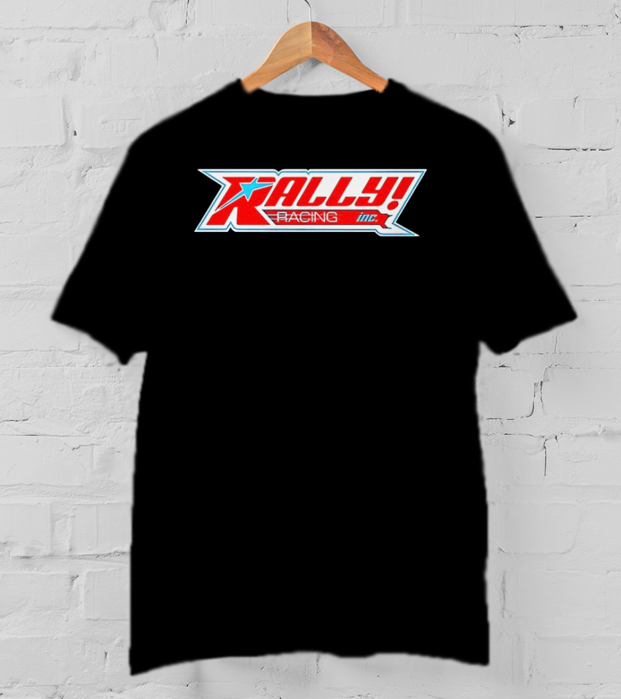 Rally Racing Inc Star Emblazoned Retro Style Red White Blue T-Shirt