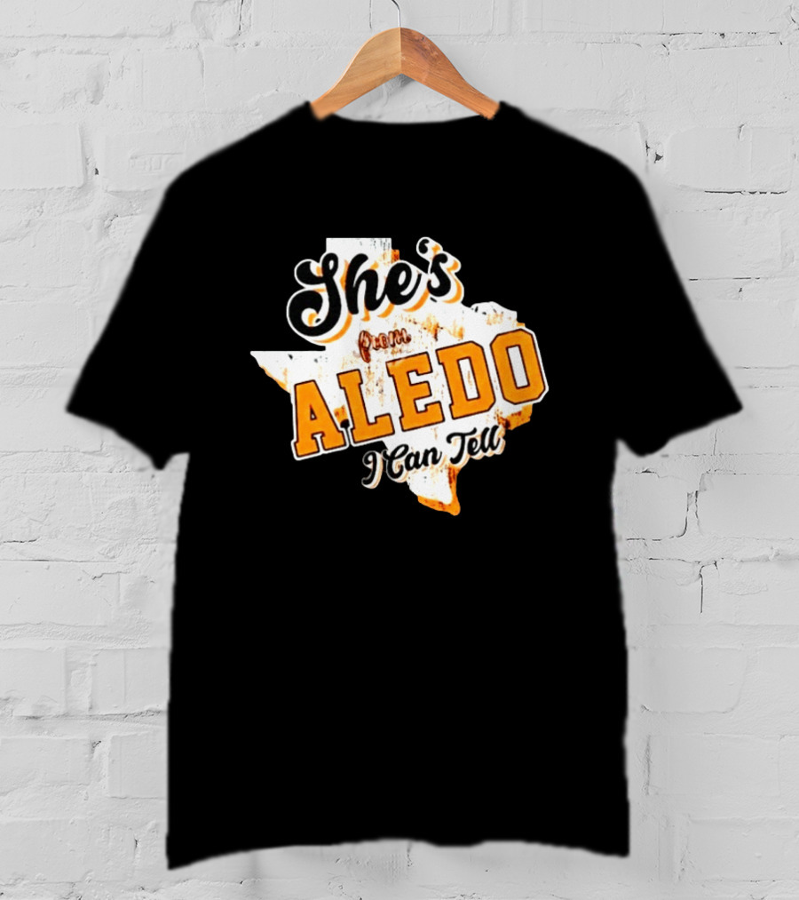 She's From Aledo I Can Tell Texas Map T-Shirt