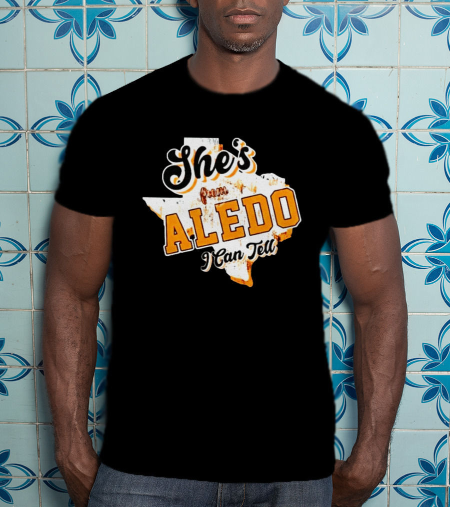 She's From Aledo I Can Tell Texas Map T-Shirt