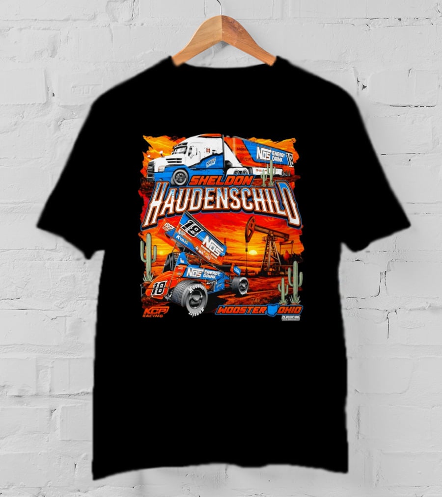 Sheldon Haudenschild NOS Energy Drink KCP Racing Wooster Ohio Classic Ink USA T-Shirt