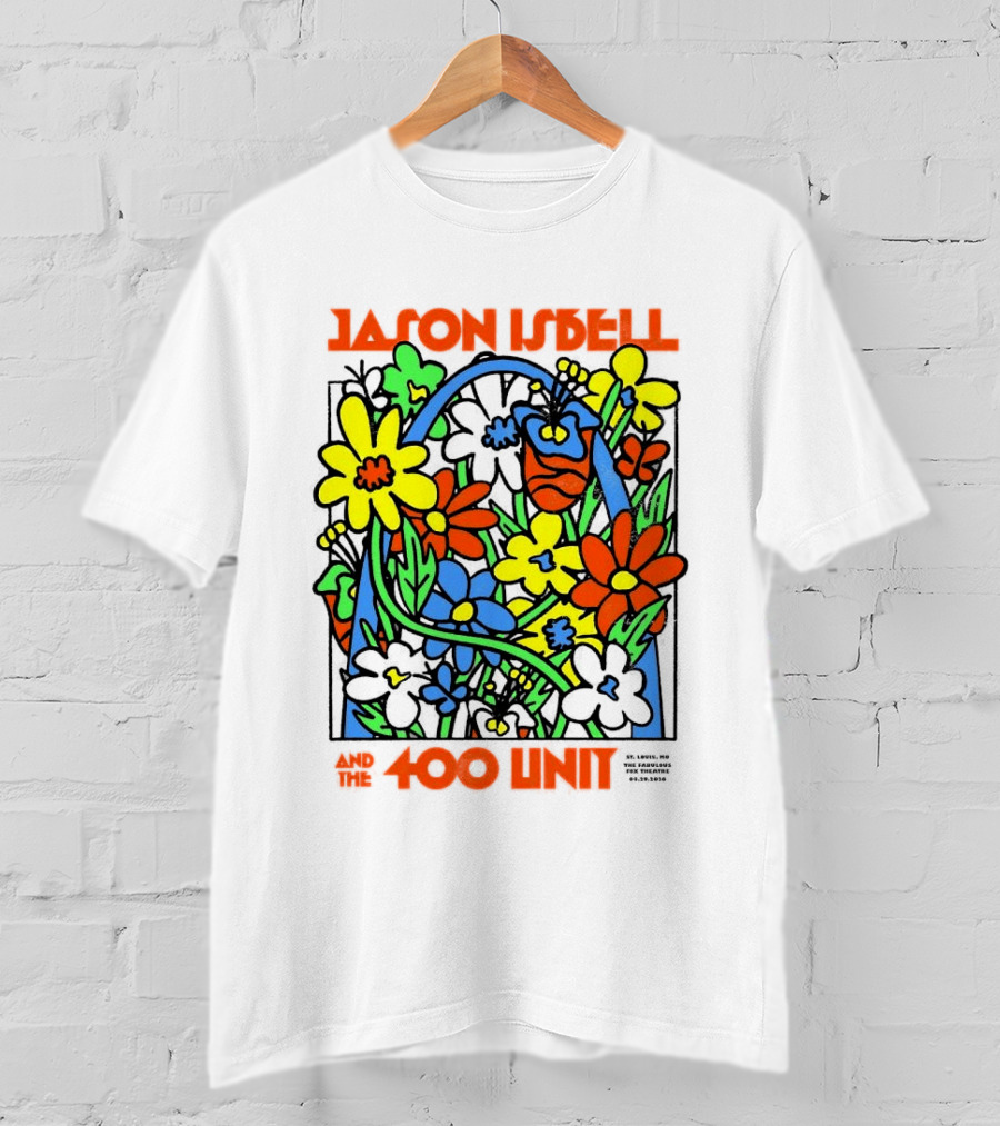 Jason Isbell The 400 Unit St. Louis Fabulous Fox Theatre April 29 2026 Flower Arch T-Shirt