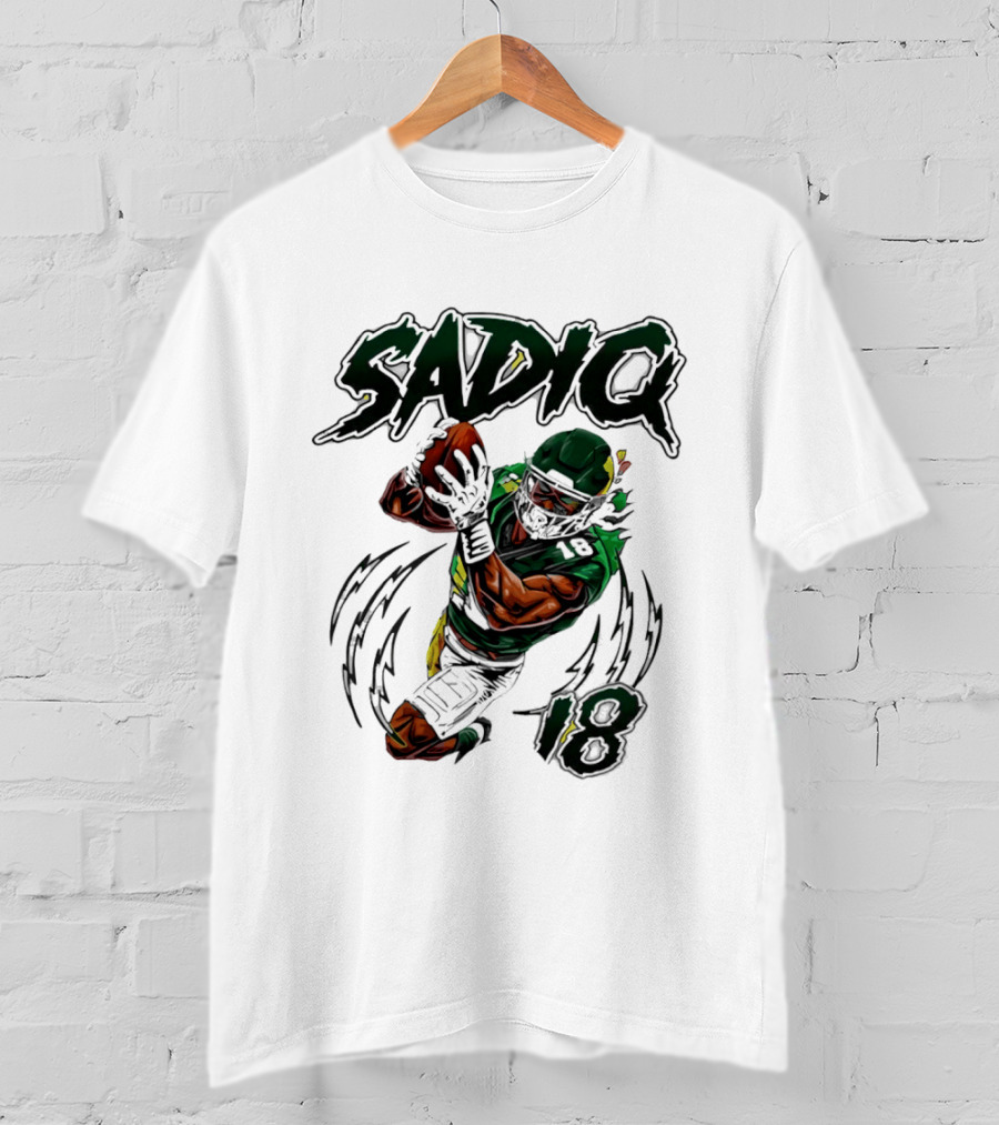 Sadiq 18 New York Jets Hand Drawn Kenyon Football T-Shirt
