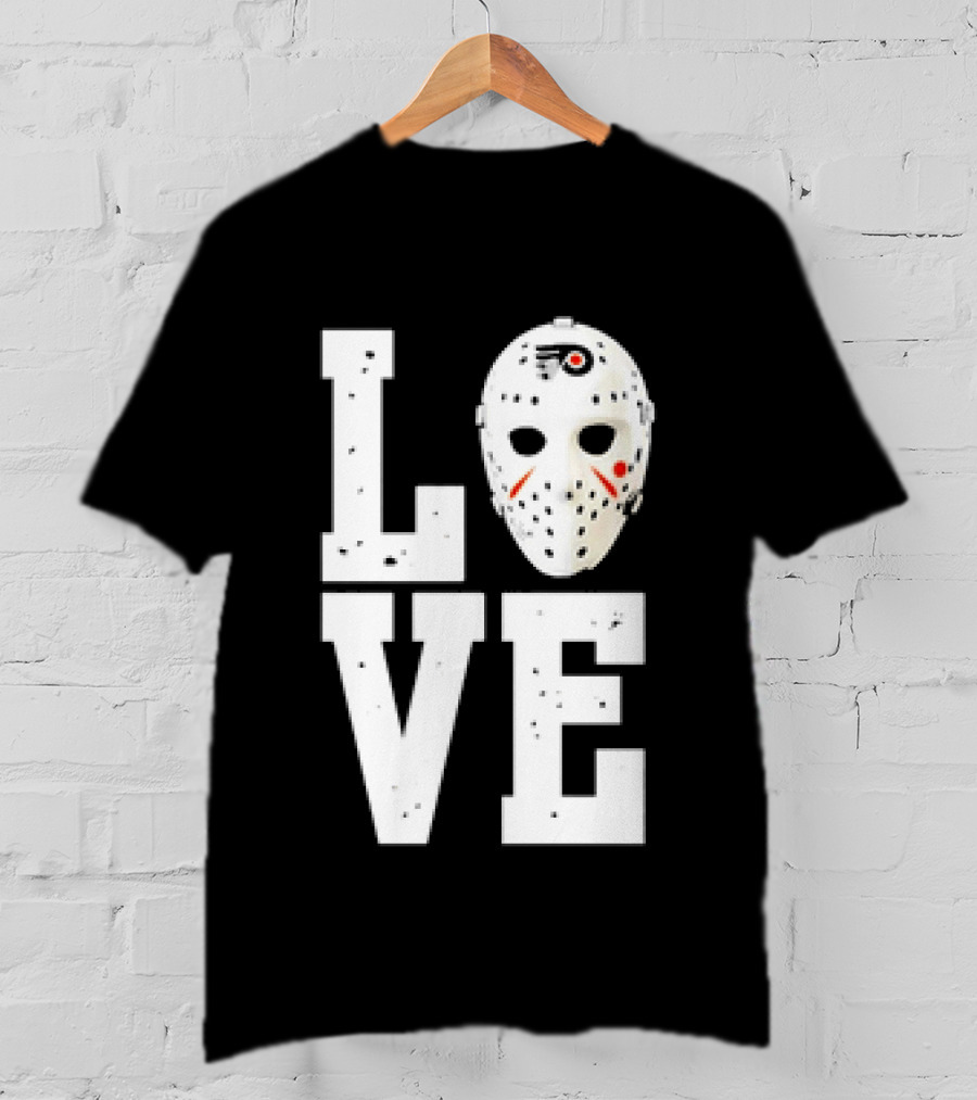 Philadelphia Flyers Love Hockey Goalie Mask T-Shirt