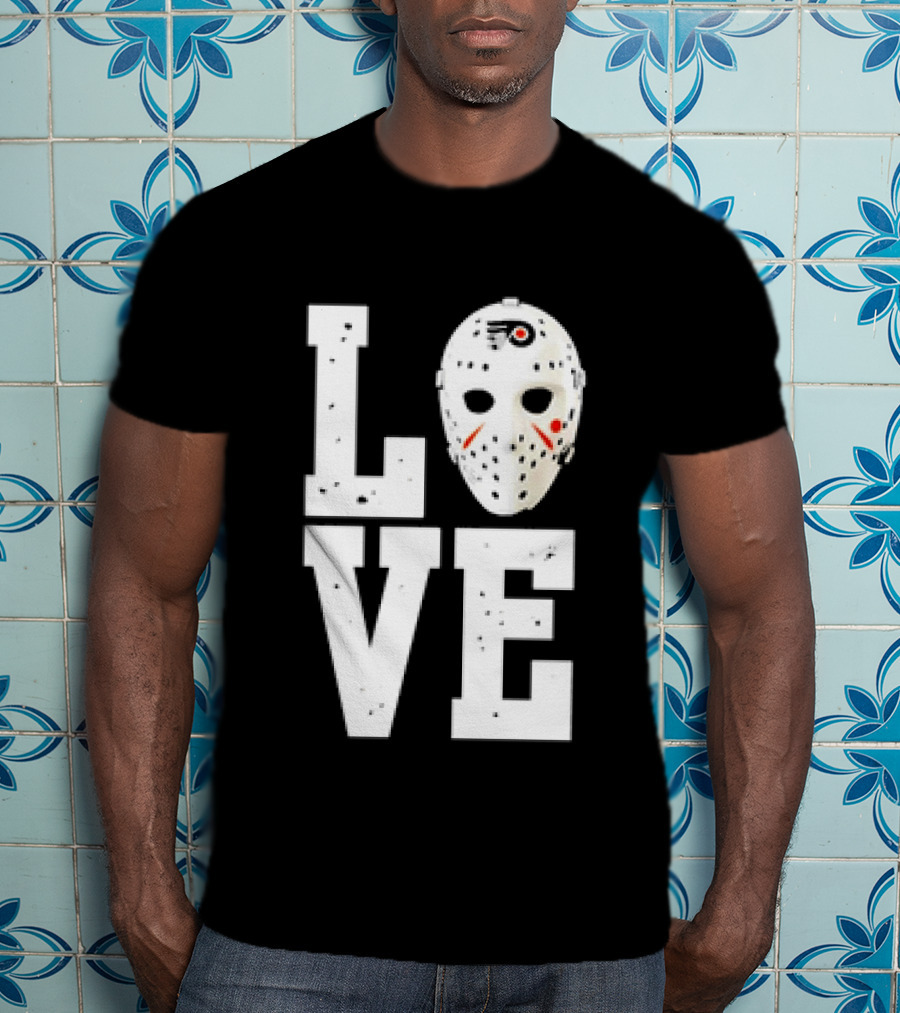 Philadelphia Flyers Love Hockey Goalie Mask T-Shirt