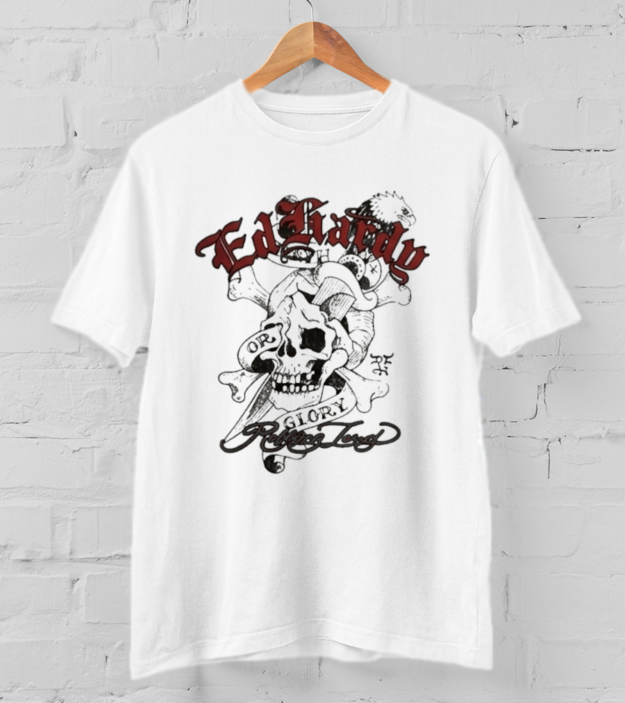 Ed Hardy Rolling Loud Festival 2026 Death Glory Thermal Skull T-Shirt