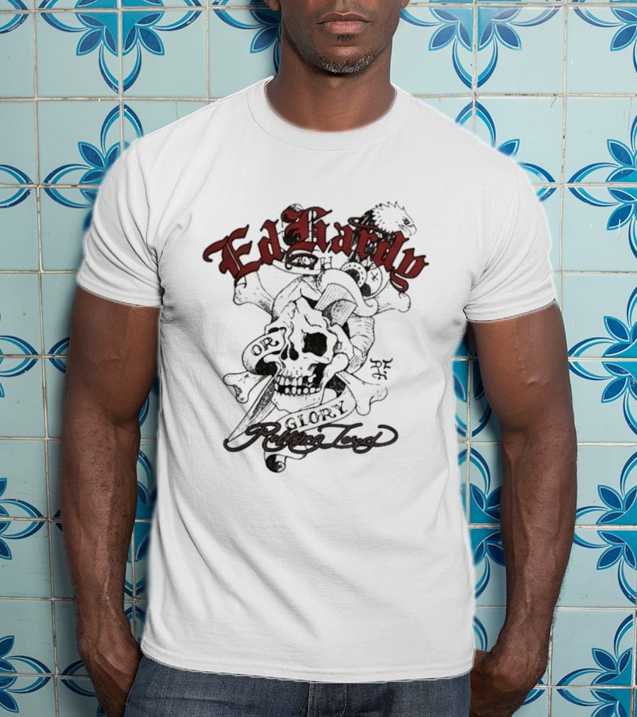 Ed Hardy Rolling Loud Festival 2026 Death Glory Thermal Skull T-Shirt