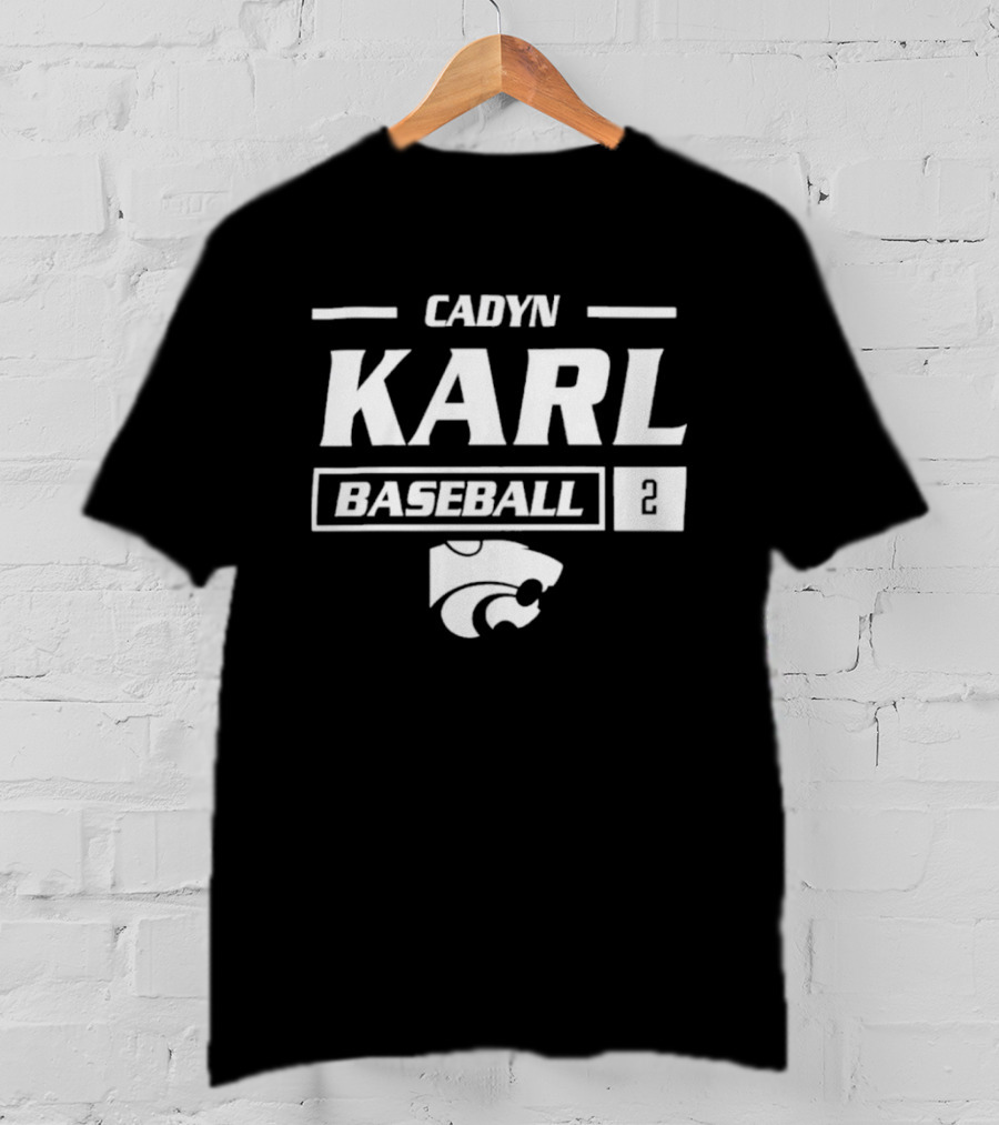 K State Wildcats 2026 Cadyn Karl Baseball 2 T-Shirt