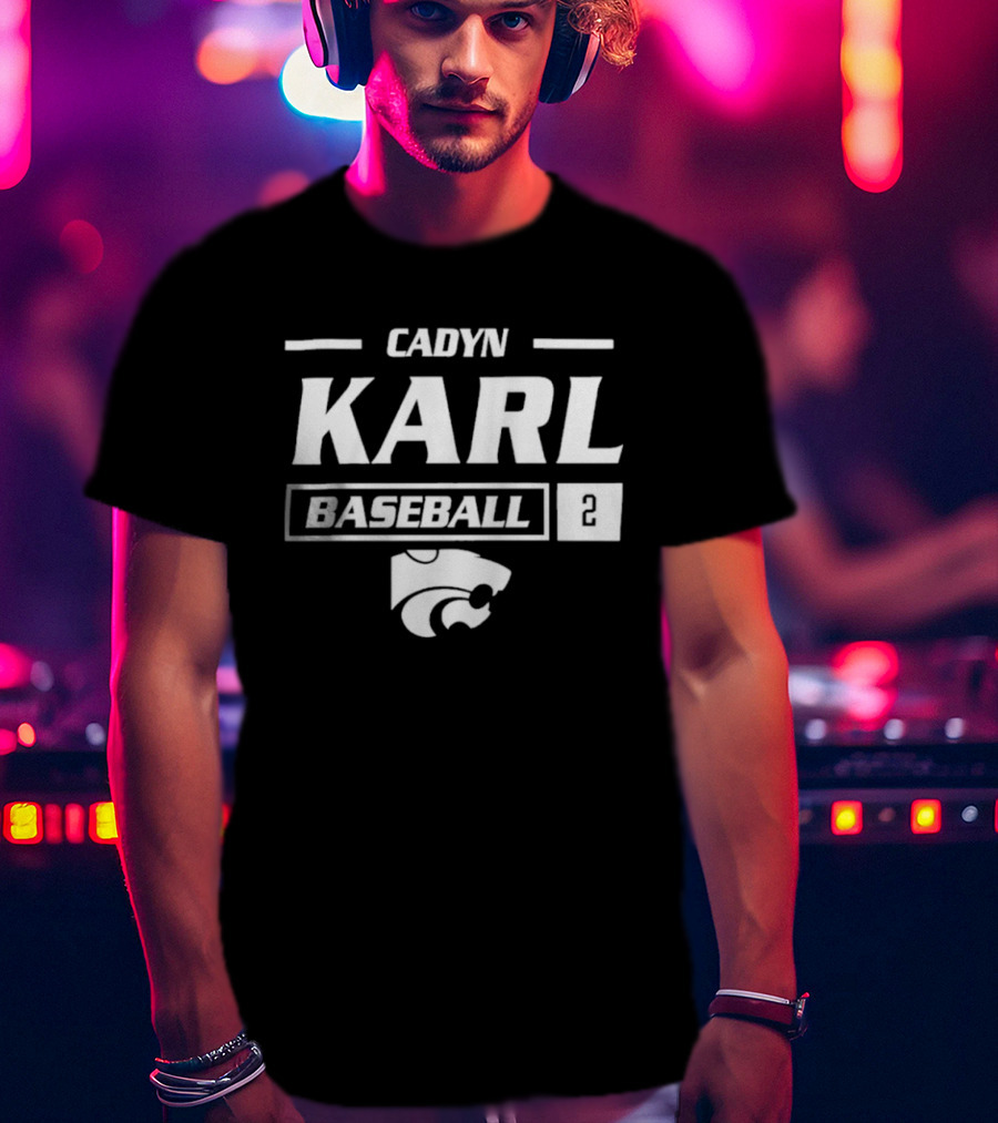 K State Wildcats 2026 Cadyn Karl Baseball 2 T-Shirt