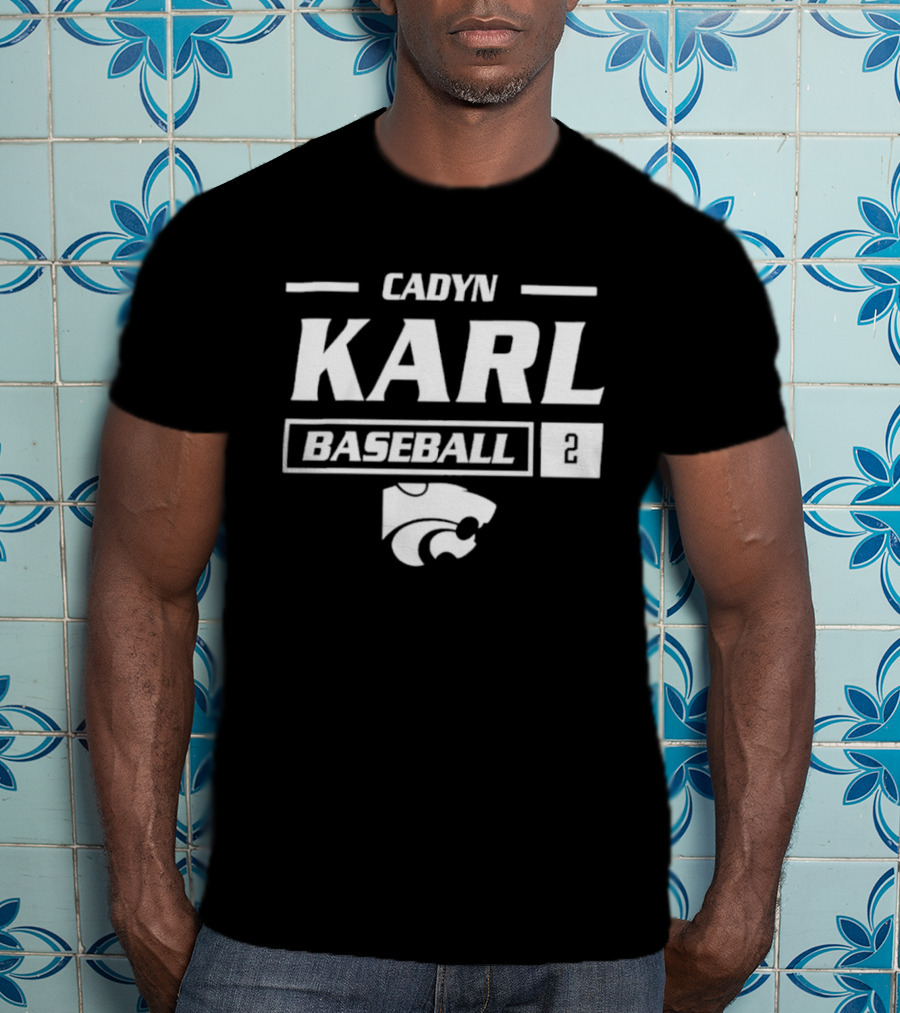 K State Wildcats 2026 Cadyn Karl Baseball 2 T-Shirt