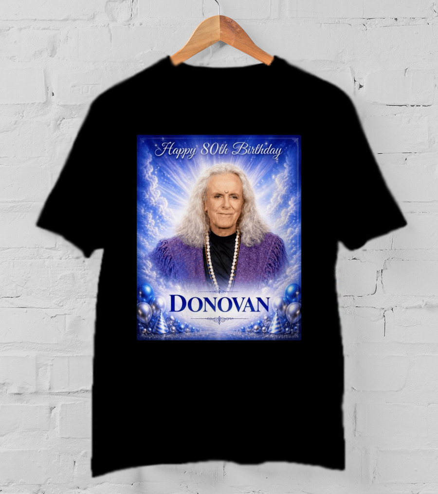 Happy 80th Birthday Donovan Celebration T-Shirt