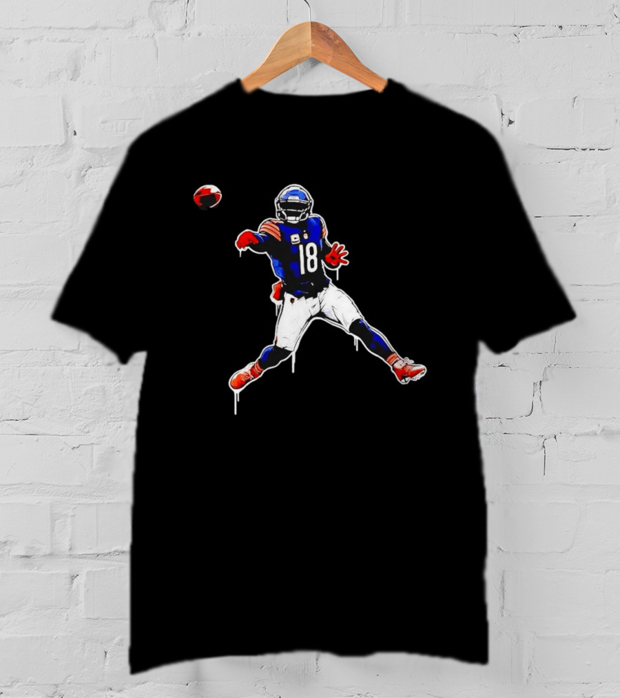 Caleb Williams Just Throw It 18 Chicago Bears Football T-Shirt