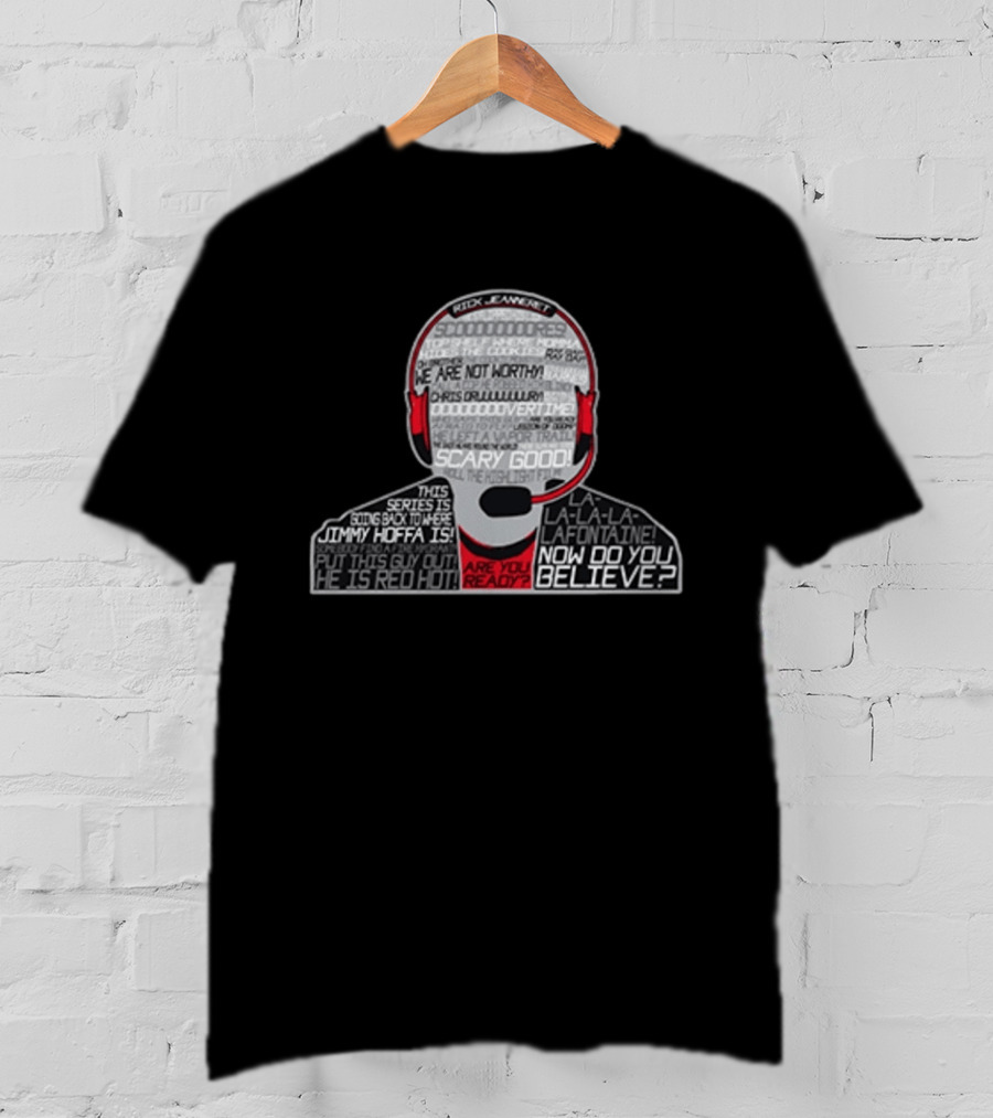 Rick Jeanneret Scary Good Are You Ready La La La LaFontaine Buffalo Hockey T-Shirt