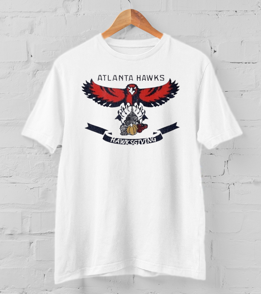 Atlanta Hawks Hawksgiving Thanksgiving Basketball Celebration T-Shirt