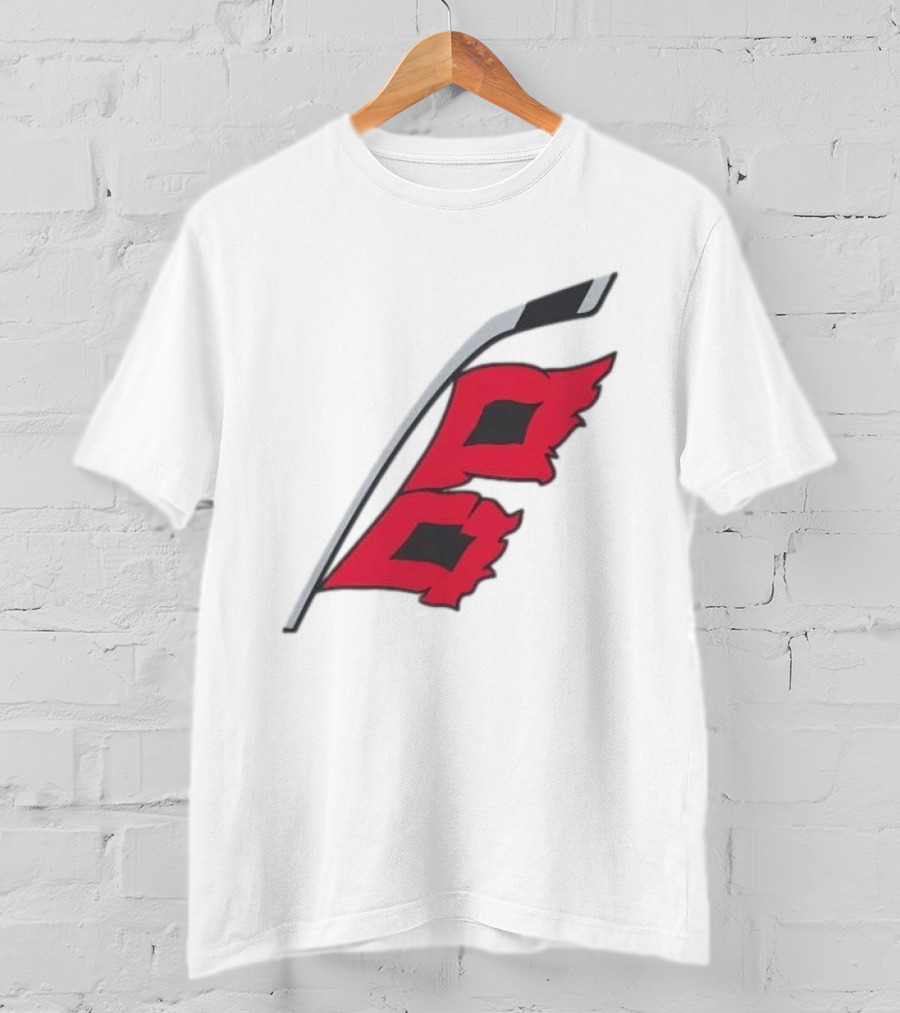 Carolina Hurricanes Red Storm Surge Hockey Stick Flag T-Shirt