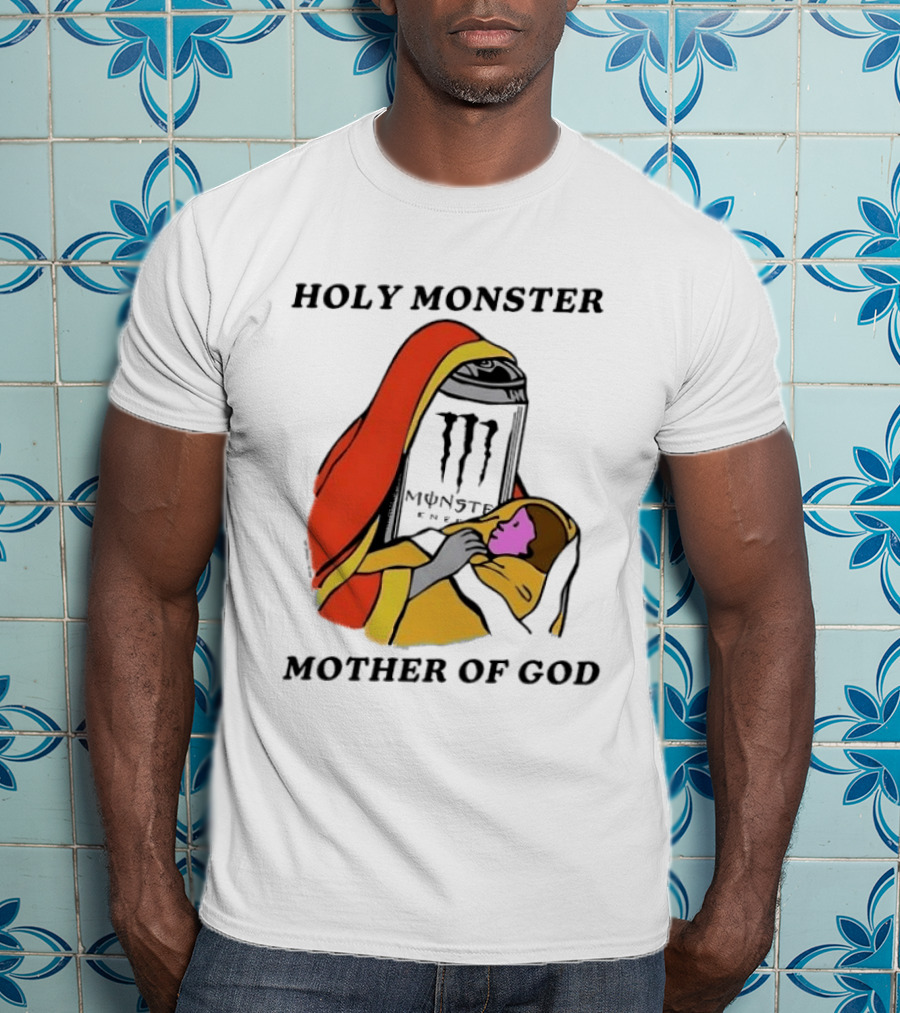 Holy Monster Mother Of God Energy Drink Can T-Shirt