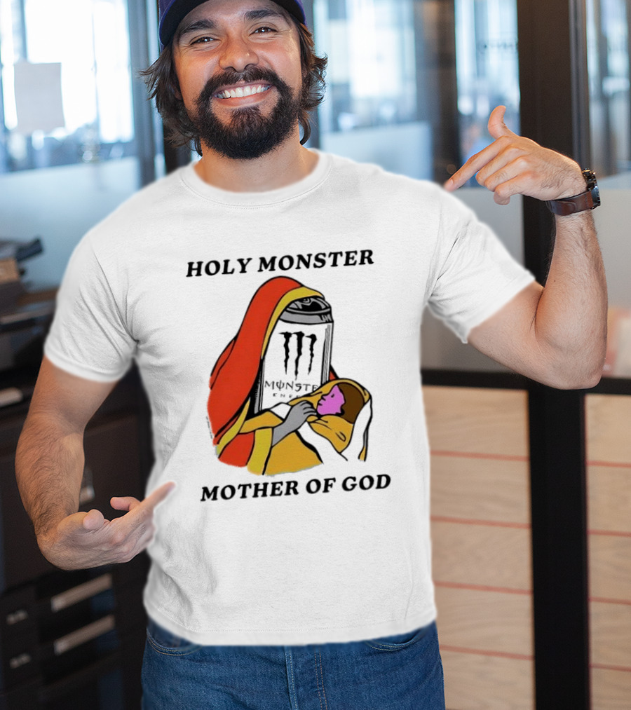 Holy Monster Mother Of God Energy Drink Can T-Shirt