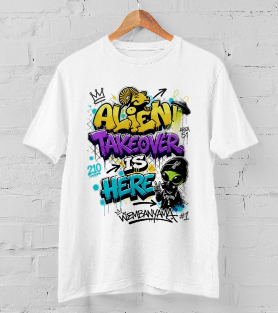 Alien Takeover Is Here Wembanyama T-Shirt