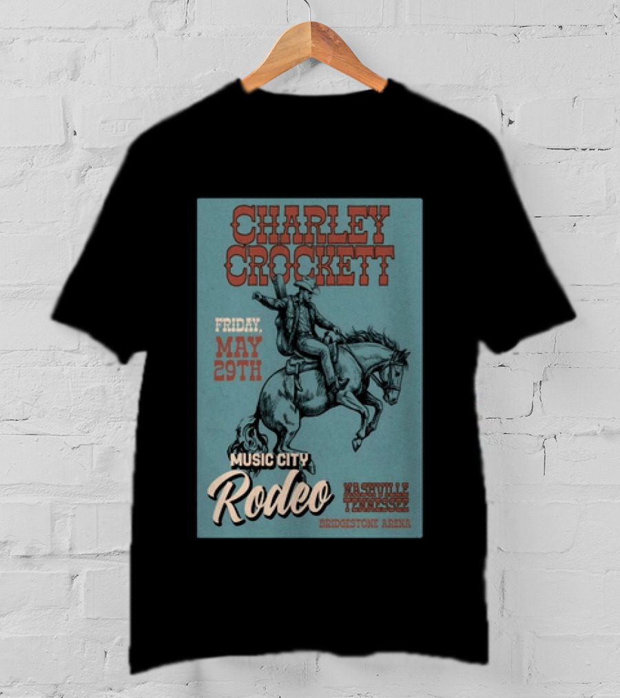 Charley Crockett Music City Rodeo Bridgestone Arena Nashville Tennessee May 29th T-Shirt