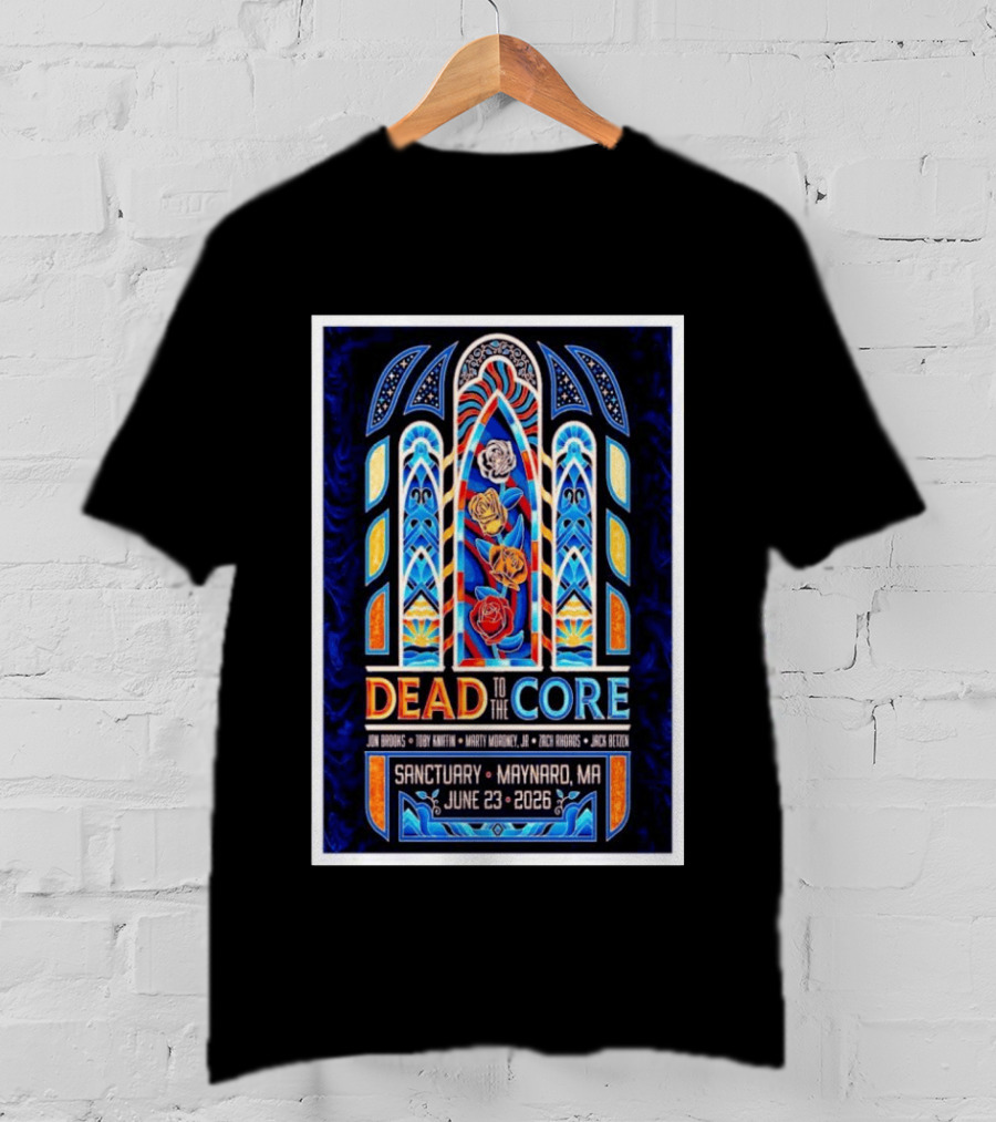 Dead To The Core Sanctuary Maynard MA June 23 2026 Floral Stained Glass T-Shirt