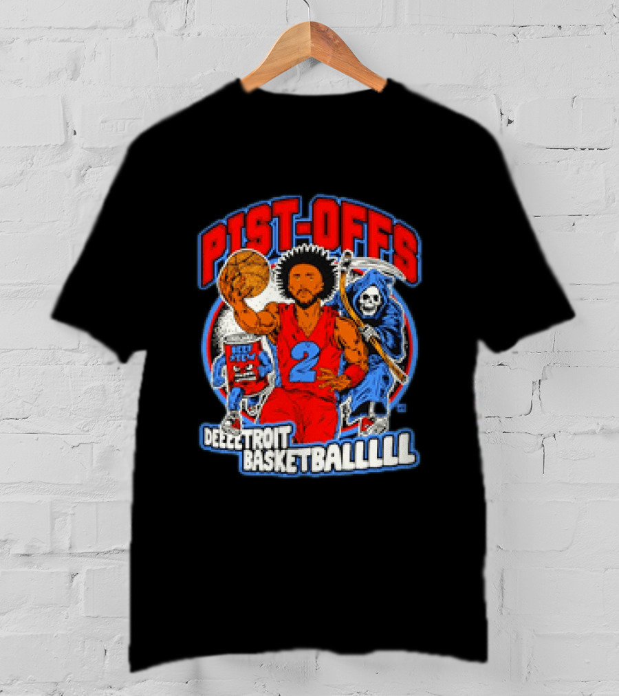 Pist Offs Detroit Basketball Player With Grim Reaper And Beer Keg T-Shirt
