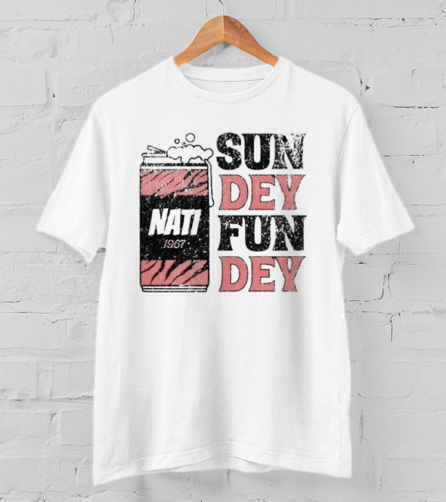 Nati Sunday Funday Cincinnati Bengals Tiger Stripes Football Fan Gear T-Shirt