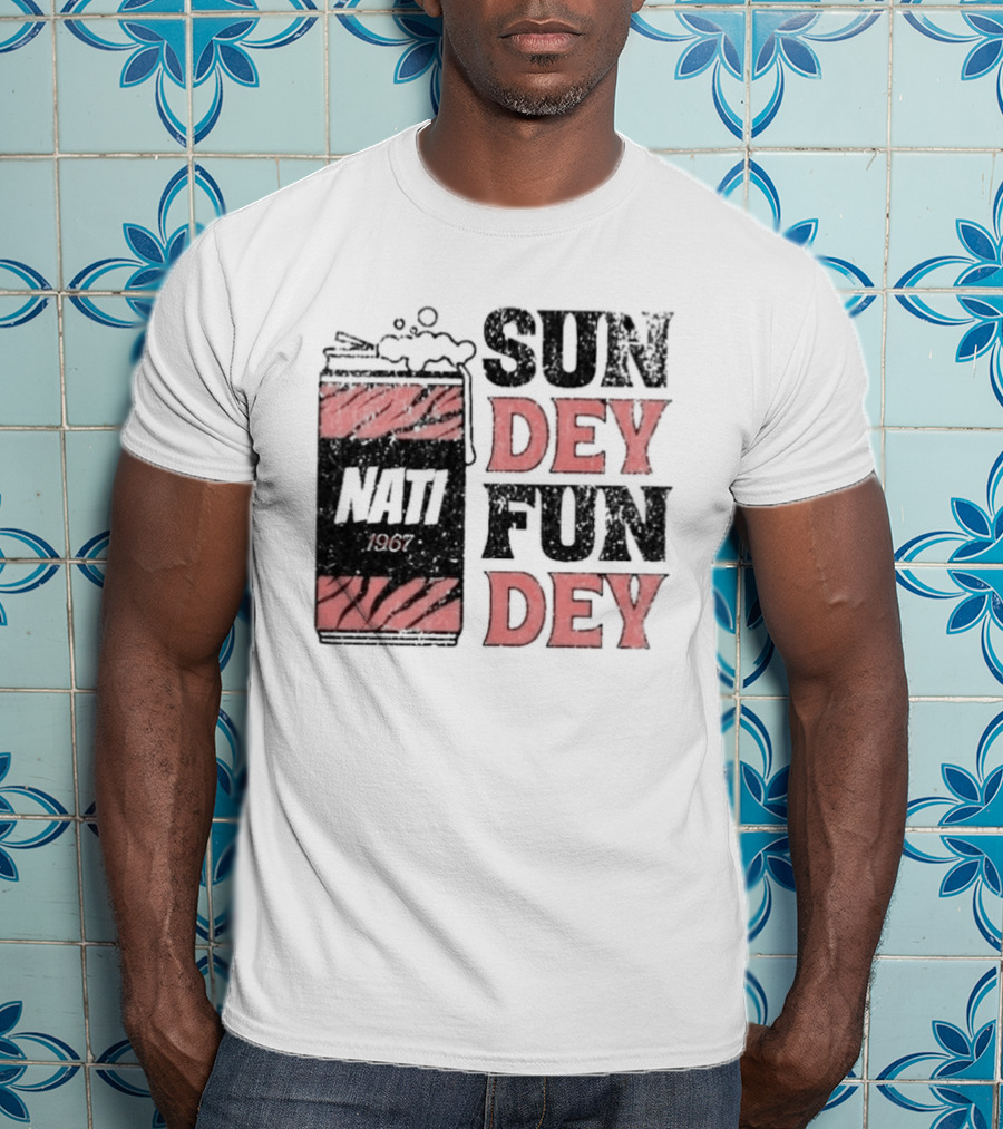Nati Sunday Funday Cincinnati Bengals Tiger Stripes Football Fan Gear T-Shirt