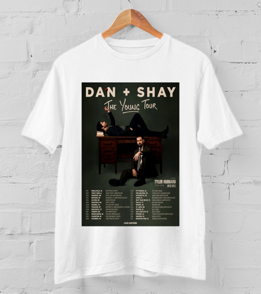 Dan Shay The Young Tour 2026 Tyler Hubbard Josh Ross Live Nation T-Shirt
