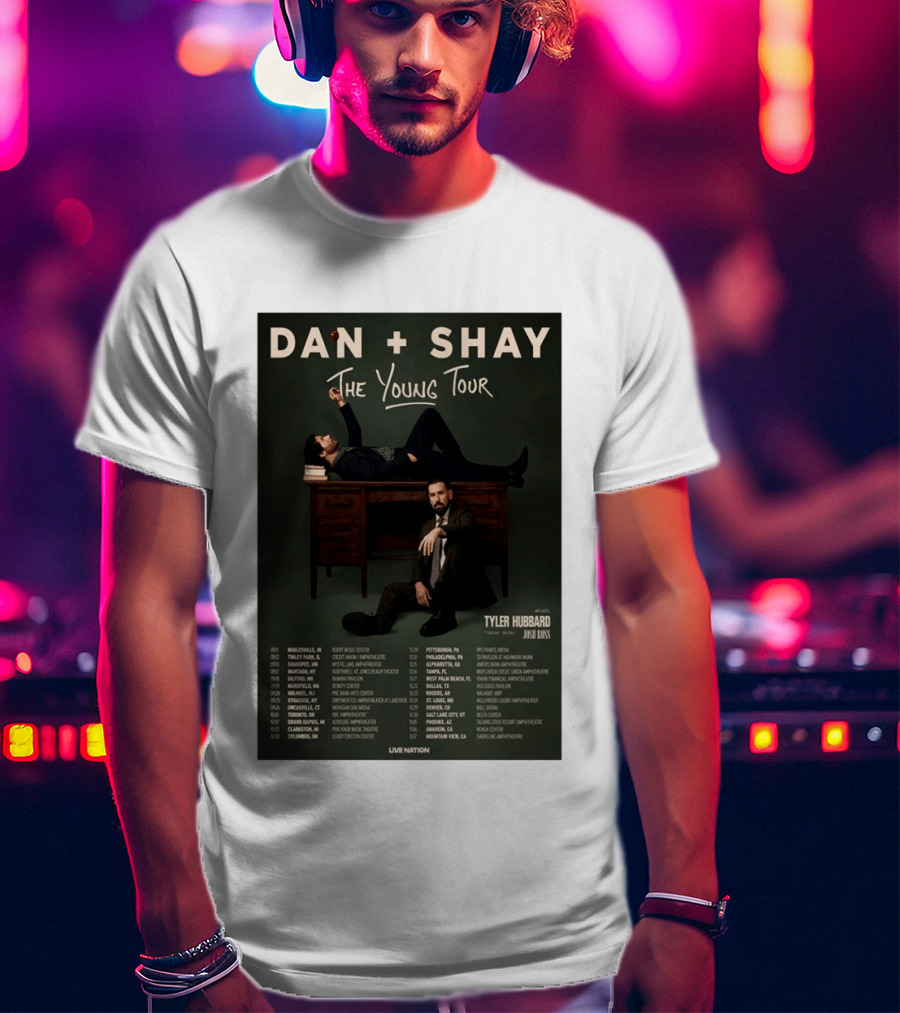 Dan Shay The Young Tour 2026 Tyler Hubbard Josh Ross Live Nation T-Shirt