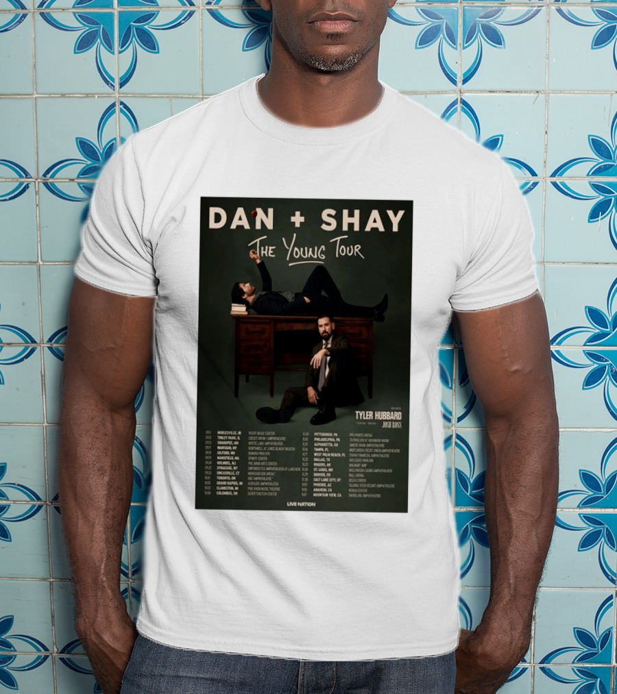 Dan Shay The Young Tour 2026 Tyler Hubbard Josh Ross Live Nation T-Shirt