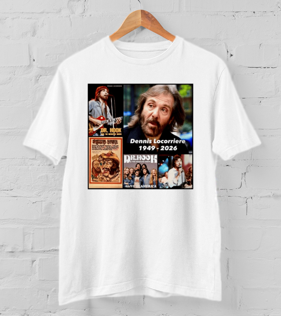 Dennis Locorriere Dr. Hook The Medicine Show 1949 2026 Alive America Rolling Stone T-Shirt