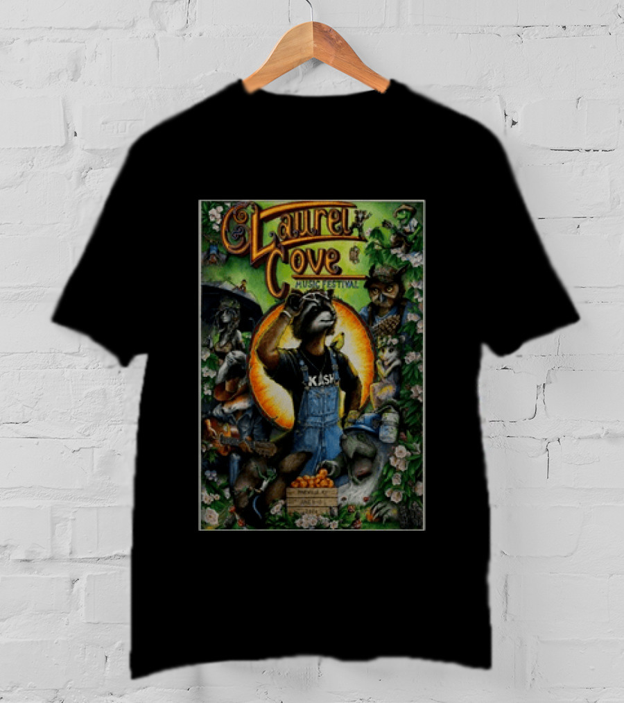 Laurel Cove Music Festival Pineville KY June 11 13 2026 Tour Animals With Instruments T-Shirt