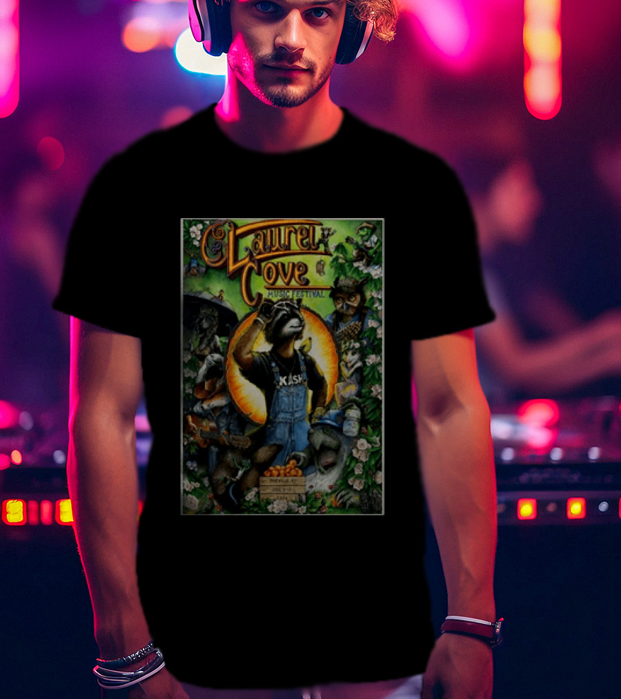Laurel Cove Music Festival Pineville KY June 11 13 2026 Tour Animals With Instruments T-Shirt