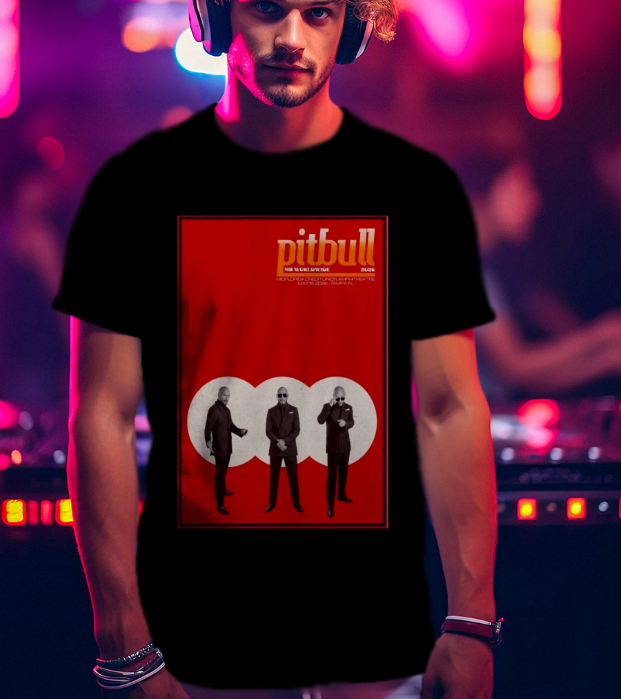 Pitbull Mr. Worldwide 2026 MidFlorida Credit Union Amphitheatre May 16 Tampa FL T-Shirt