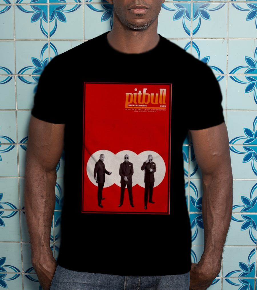 Pitbull Mr. Worldwide 2026 MidFlorida Credit Union Amphitheatre May 16 Tampa FL T-Shirt