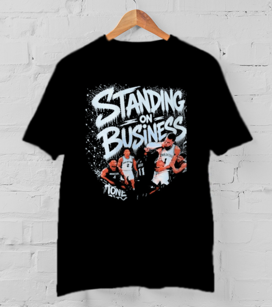 San Antonio Spurs Standing On Business Basketball Team T-Shirt