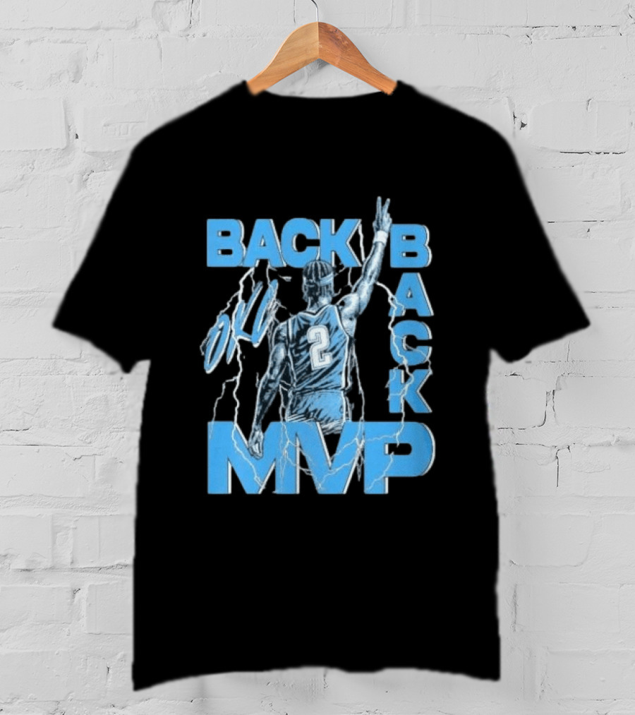 Back To Back MVP Shai Gilgeous Alexander Lightning Number 2 T-Shirt