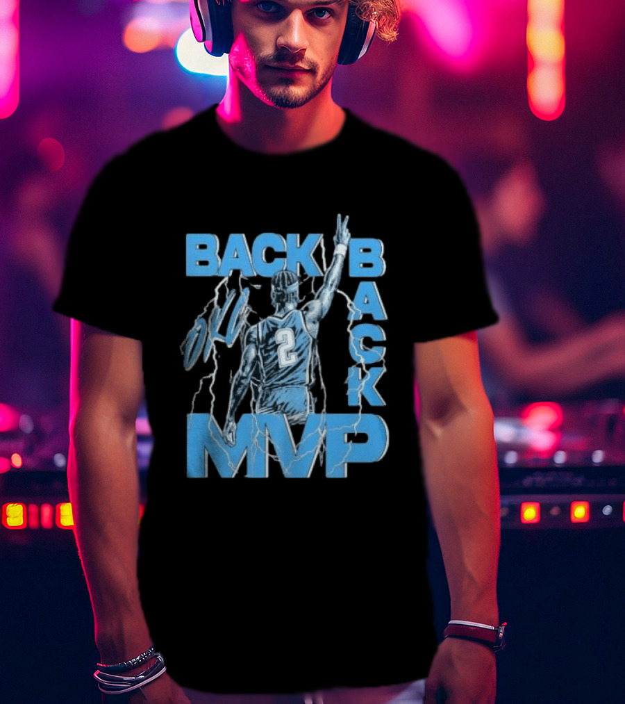 Back To Back MVP Shai Gilgeous Alexander Lightning Number 2 T-Shirt