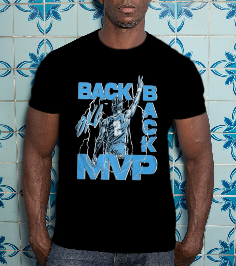 Back To Back MVP Shai Gilgeous Alexander Lightning Number 2 T-Shirt