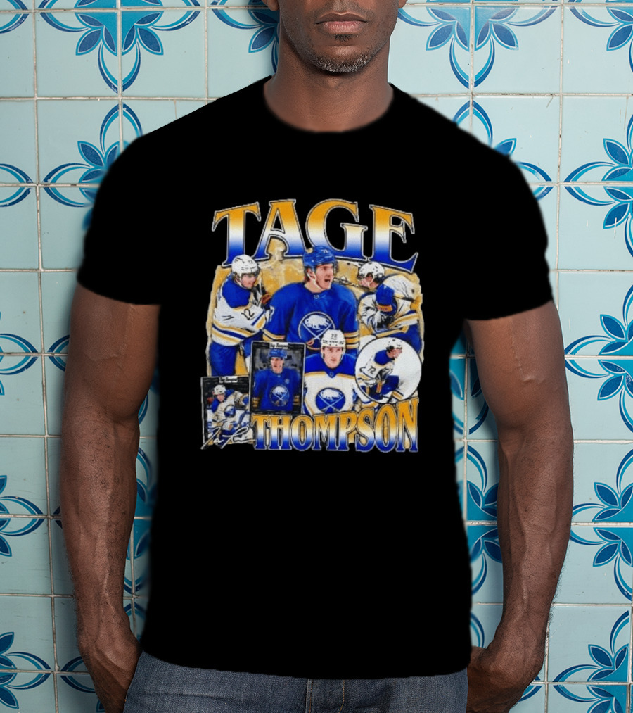 Tage Thompson Buffalo Sabres Hockey Collage T-Shirt