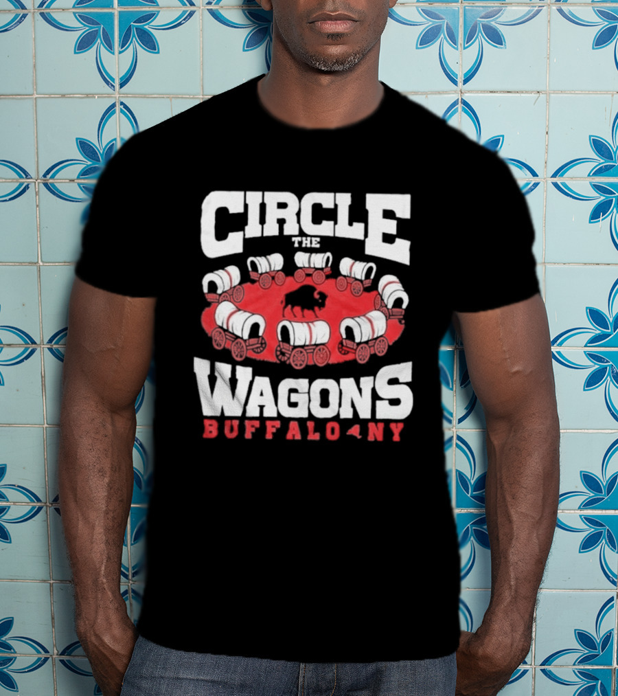 Circle The Wagons Buffalo NY Bills Football T-Shirt