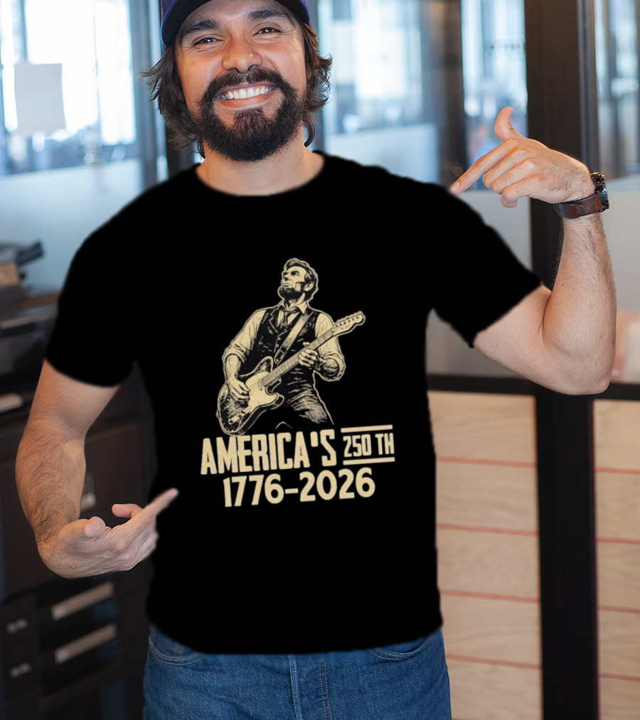 Abraham Lincoln Rocks Guitar America's 250th 1776 2026 T-Shirt