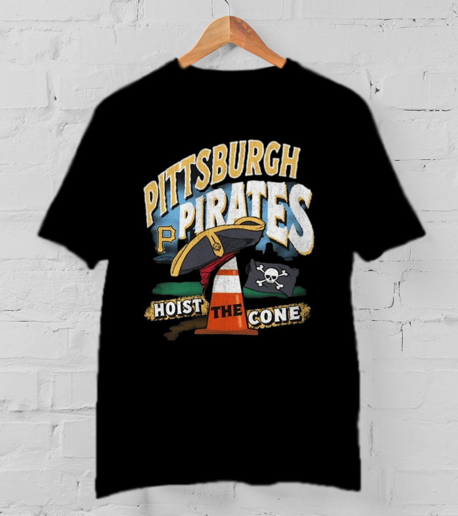 Pittsburgh Pirates Hoist The Cone Skull Flag T-Shirt