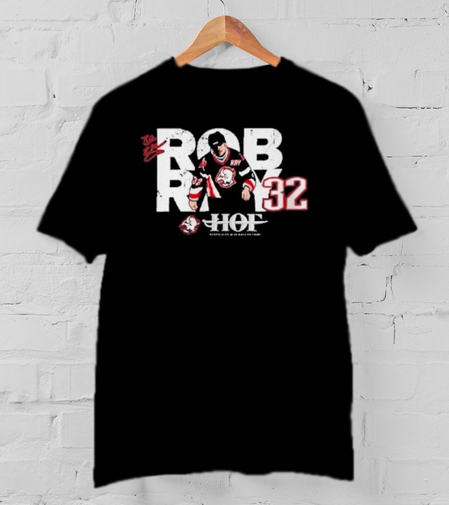 Rob Ray 32 Buffalo Sabres HOF Hockey Legend T-Shirt