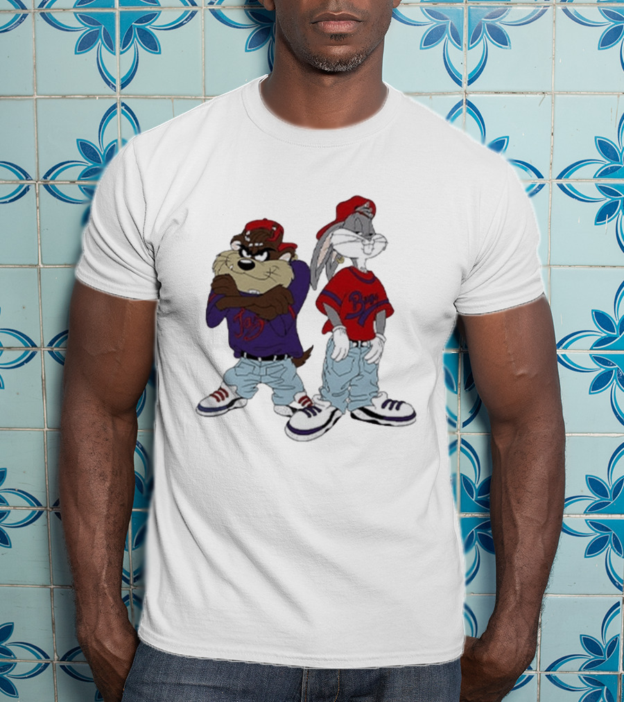 Bugs Bunny Taz Hip Hop Style Kriss Kross Outfits T-Shirt