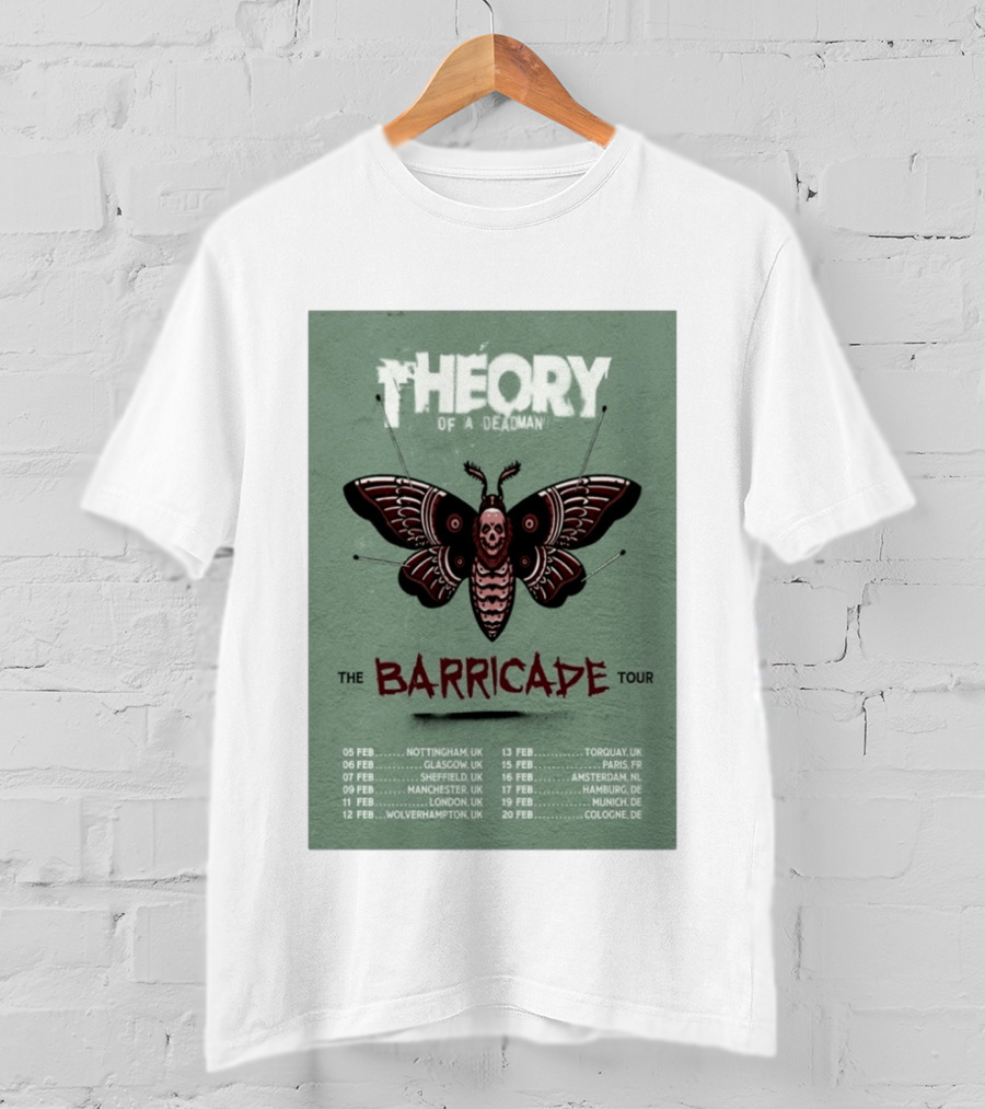 Theory Of A Deadman The Barricade Tour 2027 Dates And Locations T-Shirt