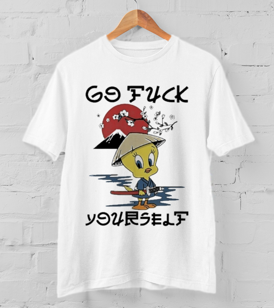 Looney Tunes Tweety Bird Samurai Go Fuck Yourself T-Shirt