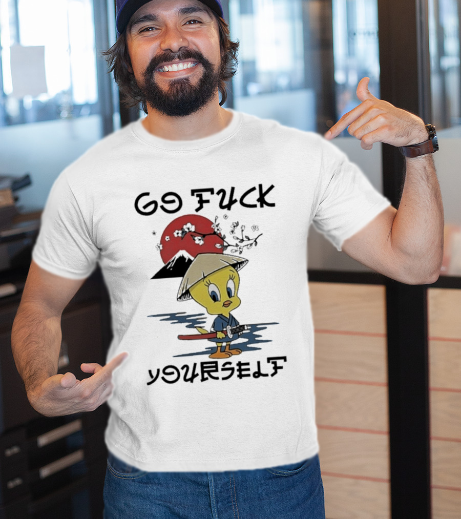 Looney Tunes Tweety Bird Samurai Go Fuck Yourself T-Shirt
