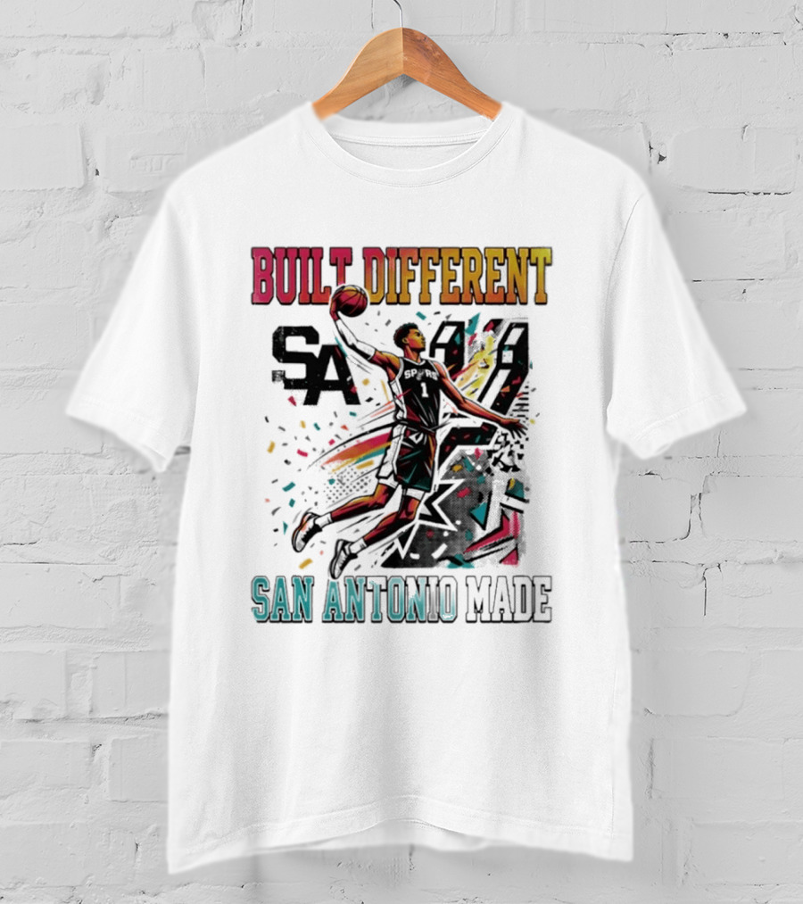 Built Different Victor Wembanyama San Antonio Made Spurs Basketball 2026 T-Shirt